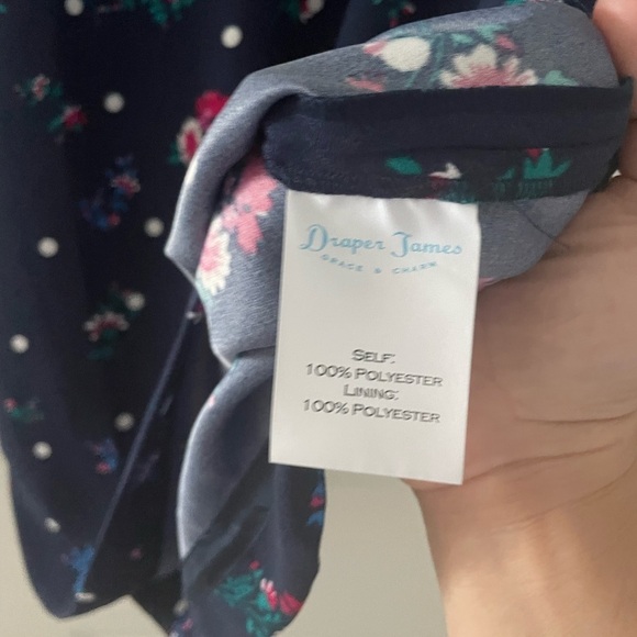 Draper James Bouquet Dot Floral Structured Sleeve Dress - Picture 6 of 10